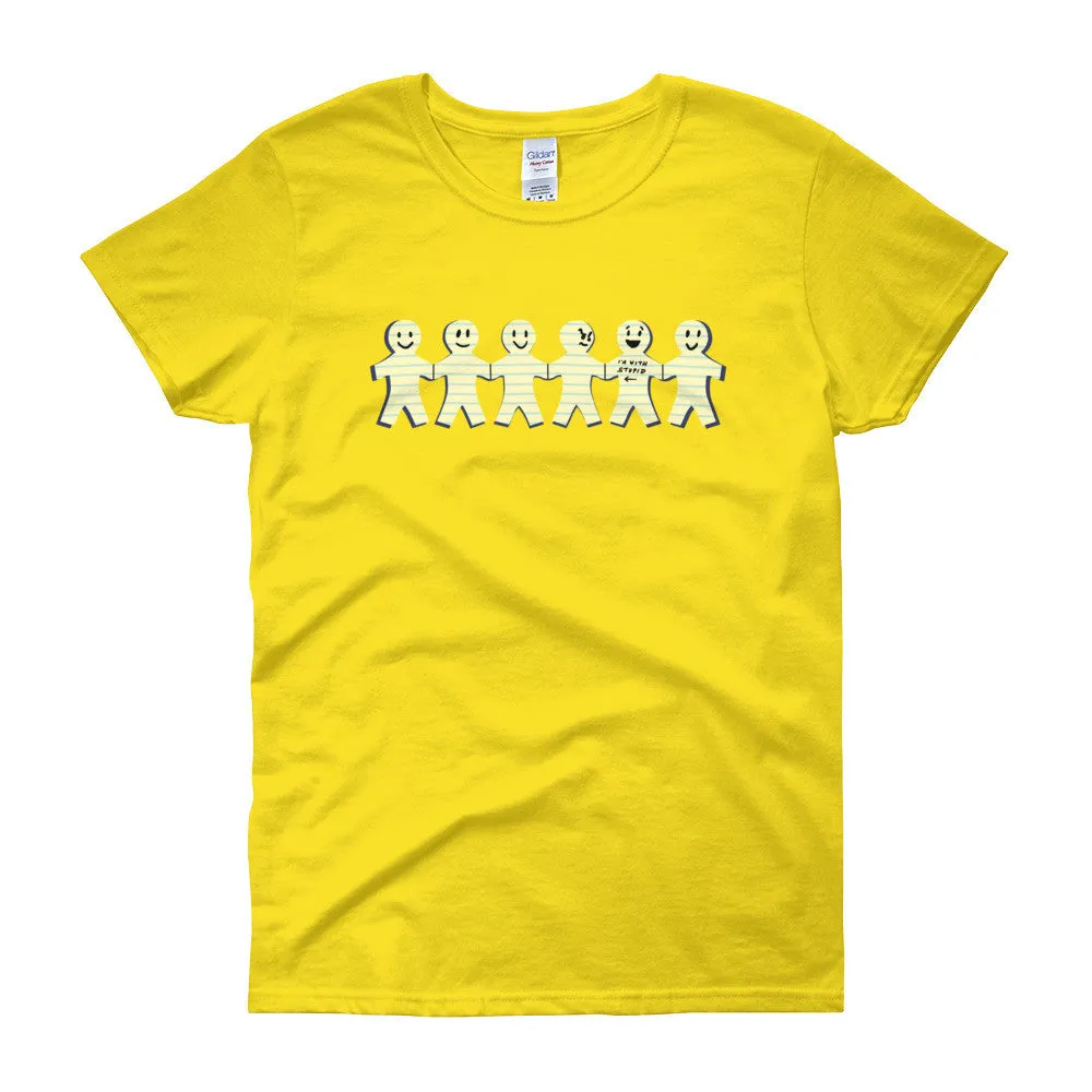 I'm with Stupid Fitted T-shirt
