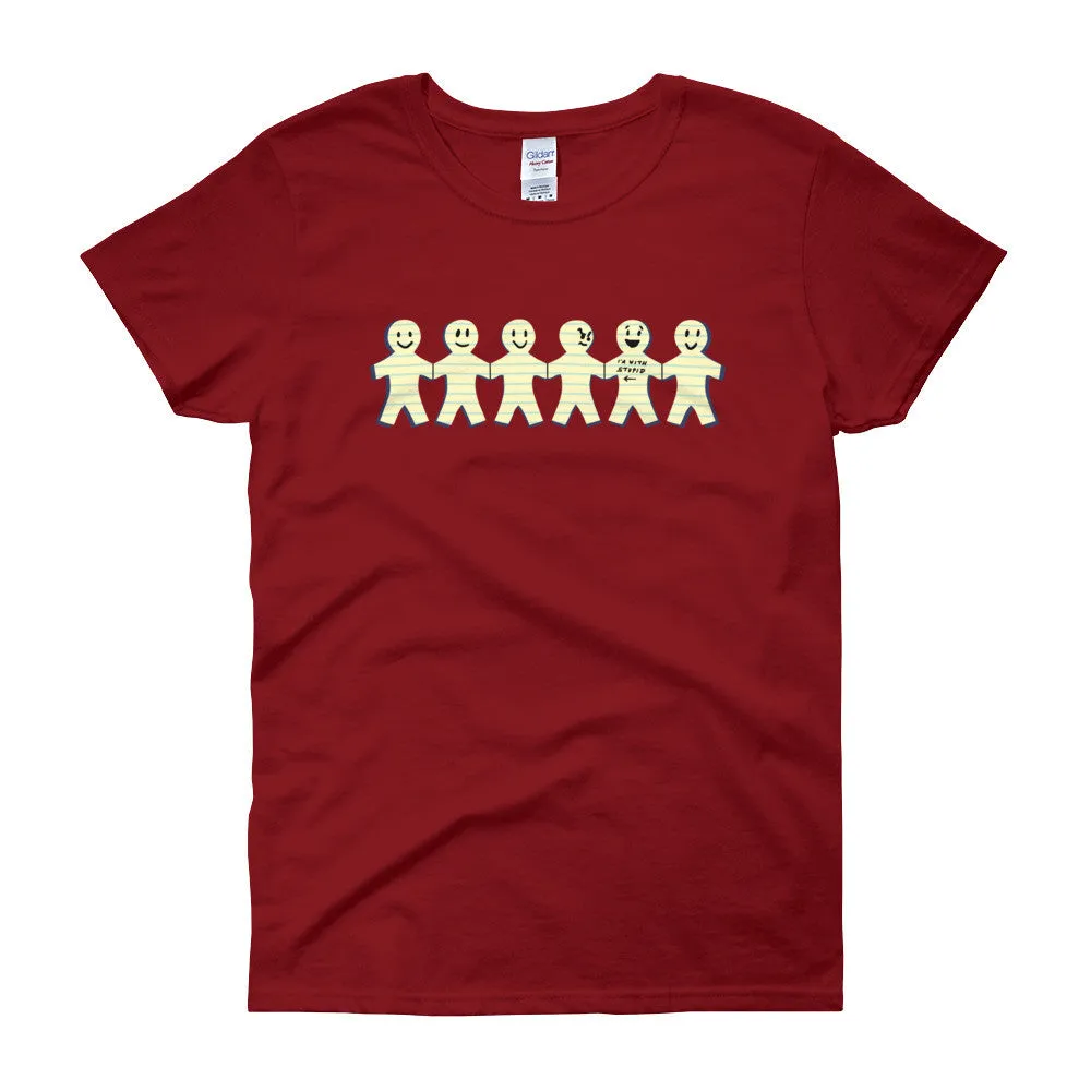 I'm with Stupid Fitted T-shirt