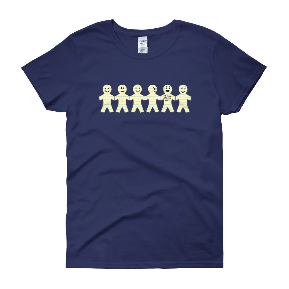 I'm with Stupid Fitted T-shirt