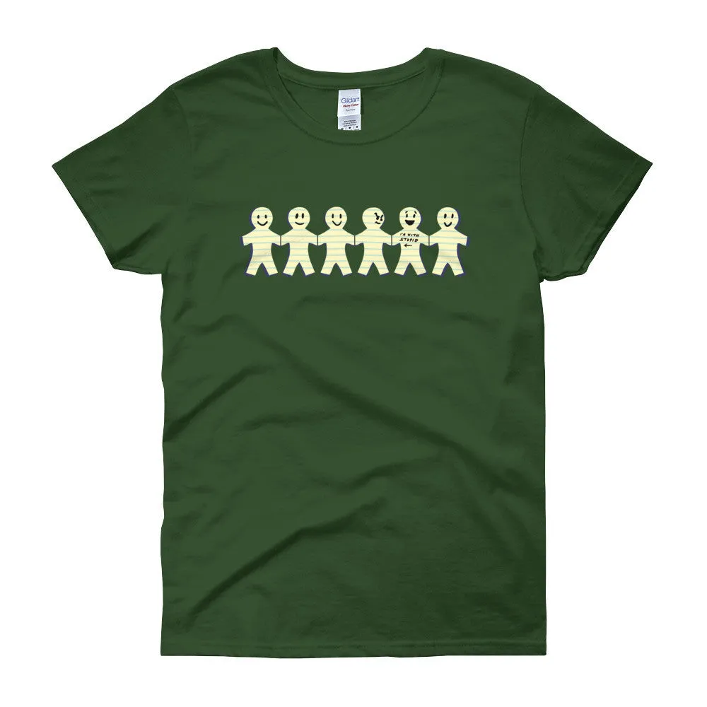 I'm with Stupid Fitted T-shirt