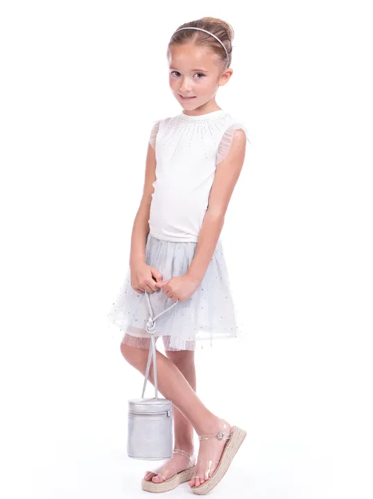 IMOGA Girls Helen Mesh and Chiffon Skirt