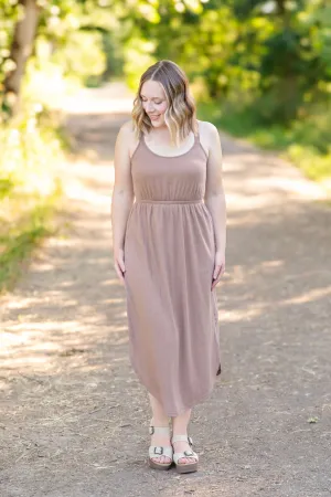IN STOCK Reagan Ribbed Midi Dress - Mocha FINAL SALE