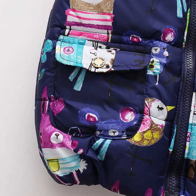 Infant Toddlers Half Sleeve Winter Puffed  Windproof Jacket