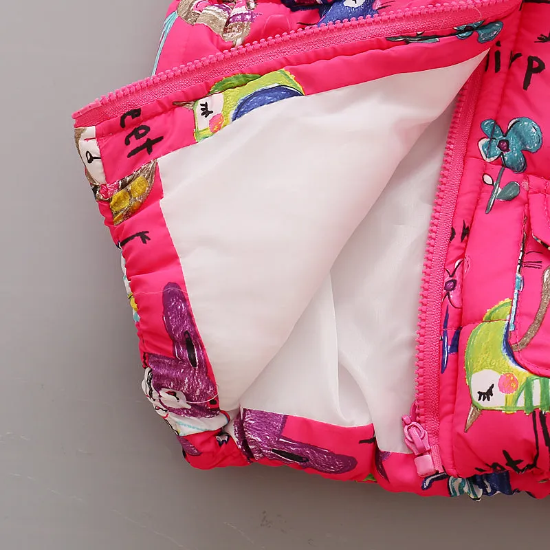 Infant Toddlers Half Sleeve Winter Puffed  Windproof Jacket