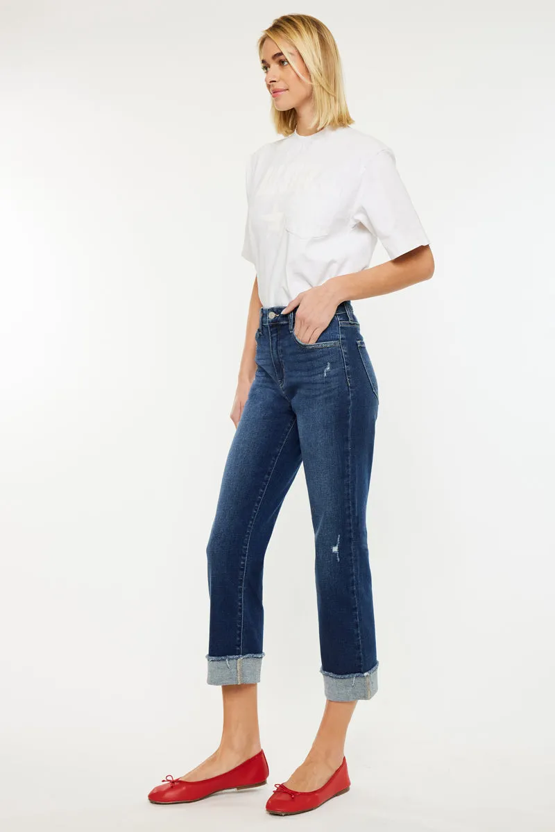 Irma High Rise Cropped Straight Leg Jeans