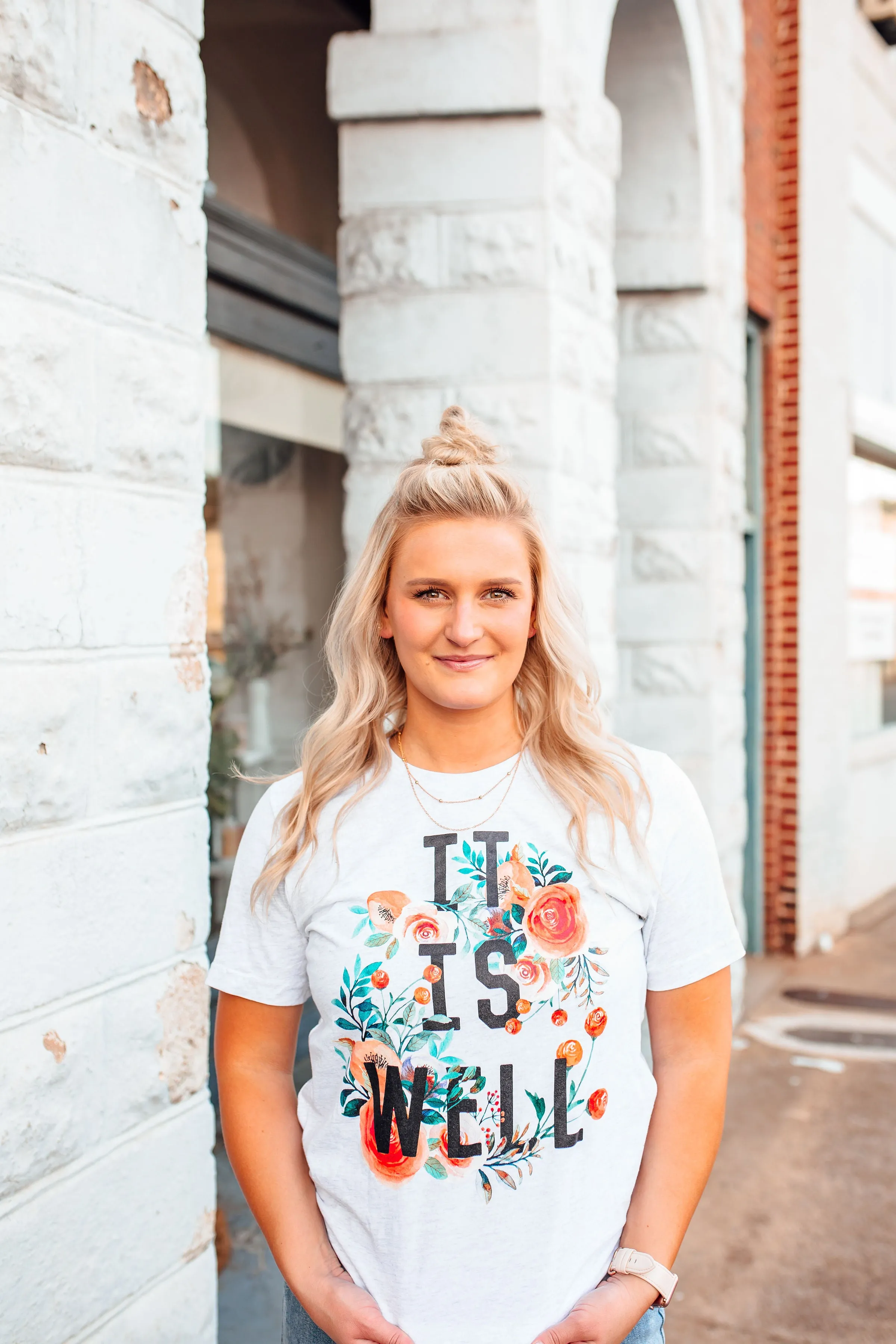 It Is Well Floral © Unisex Top