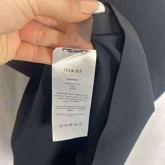 ITEM m6 Black Sleek Tank Top