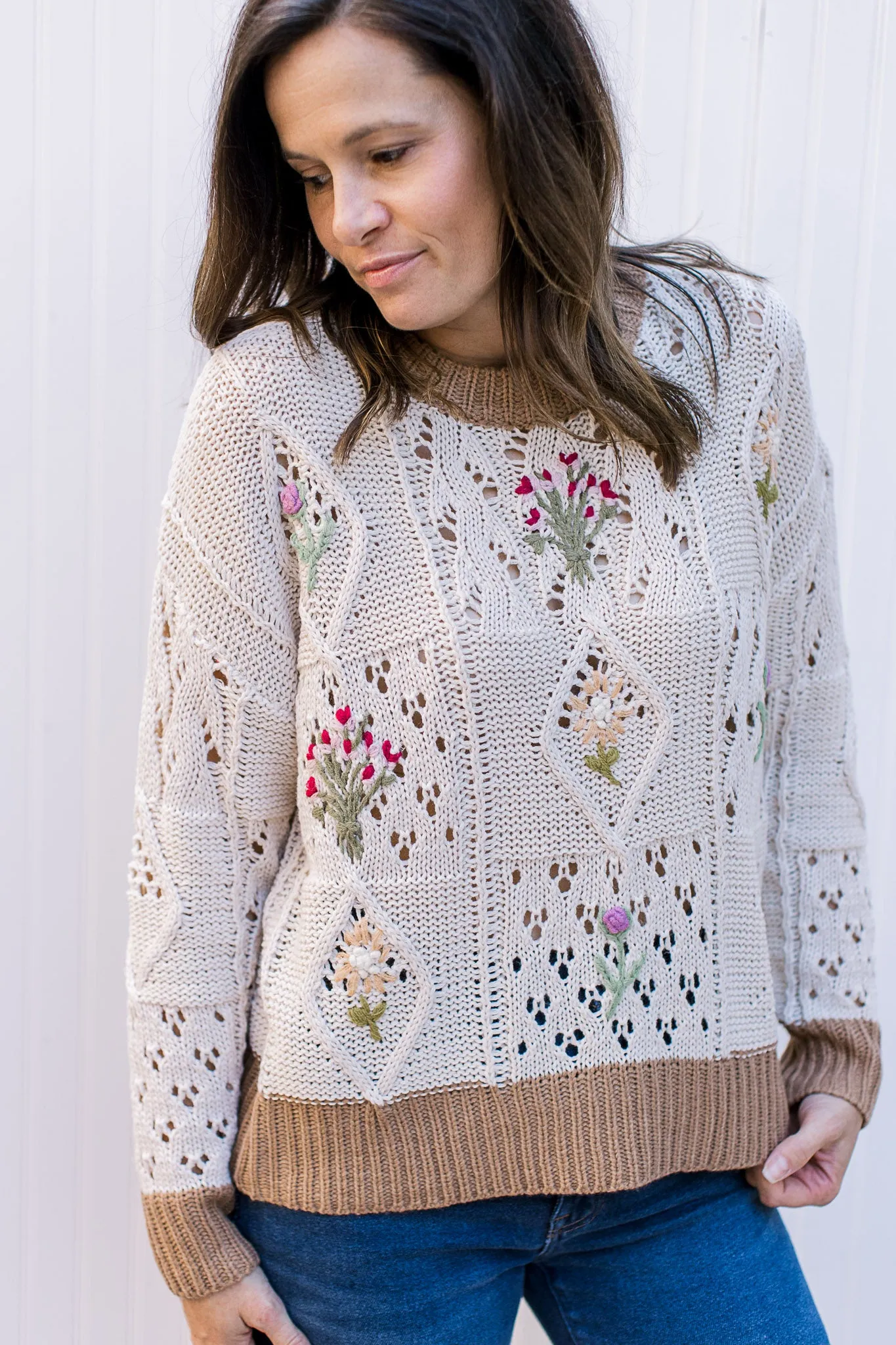 Ivory Botanical Sweater B