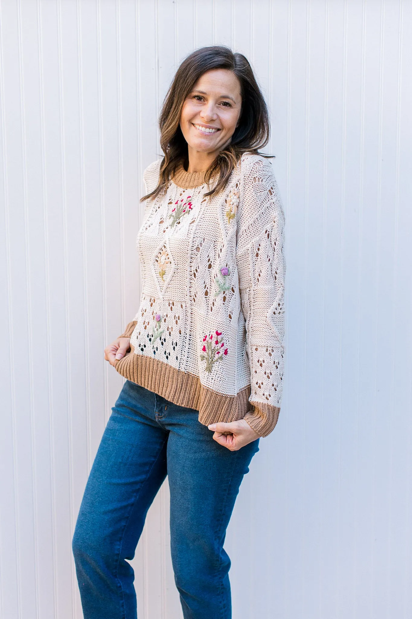 Ivory Botanical Sweater B