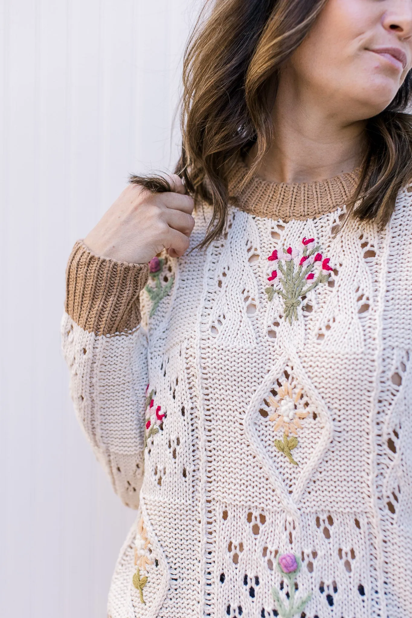 Ivory Botanical Sweater B