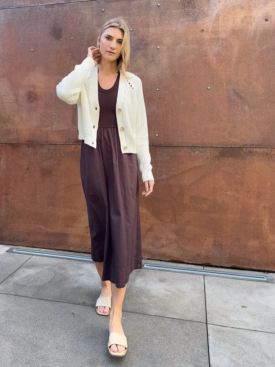 Jaclyn Dress in Paperweight Cotton - Bittersweet