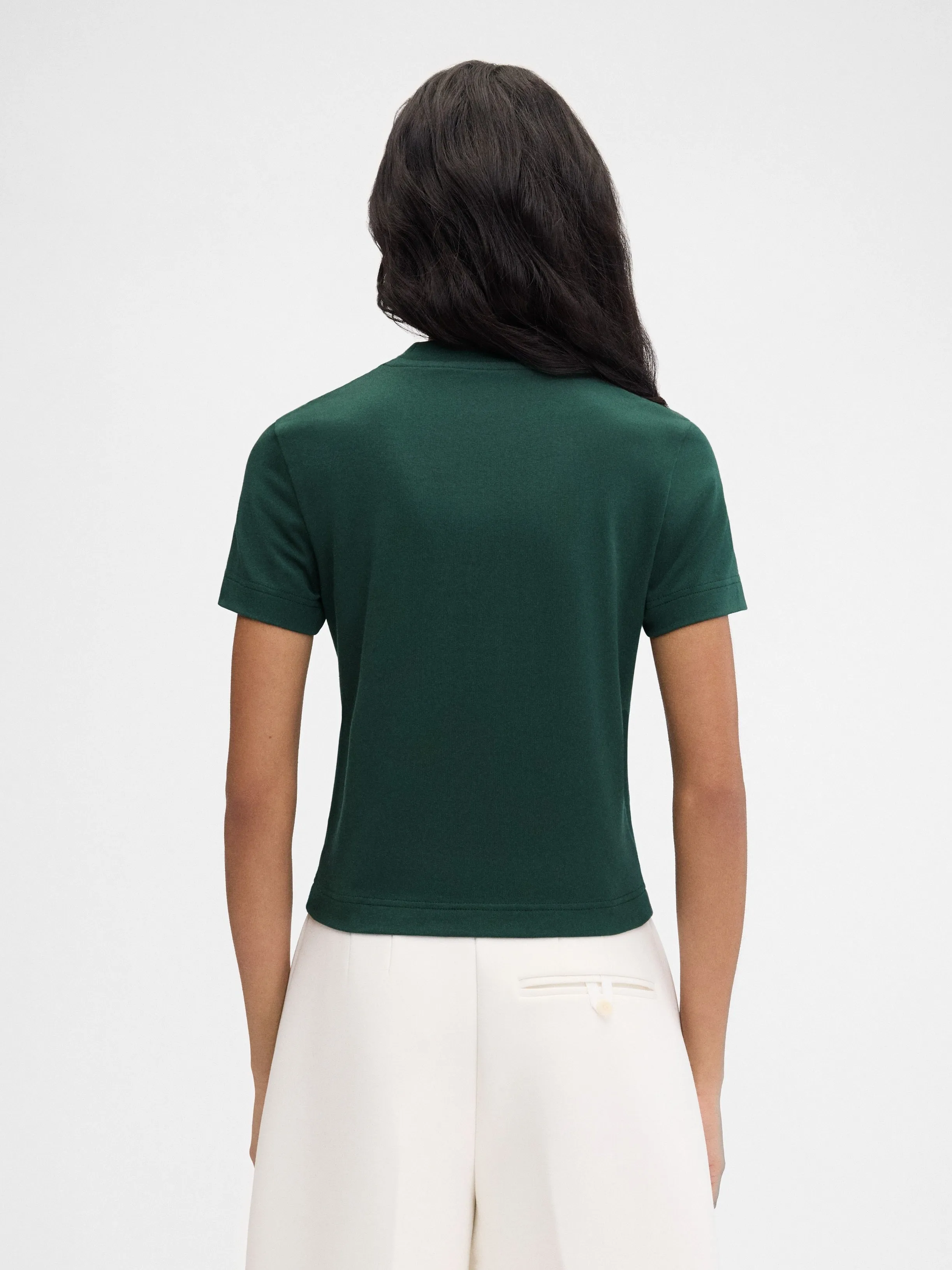 Jacquemus Le T-Shirt Gros Grain in Dark Green