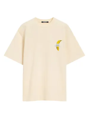Jacquemus The Banane T-Shirt in Banana Patch Off White