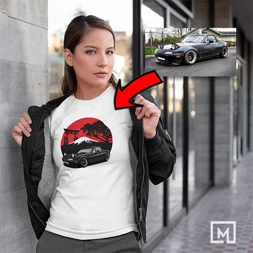 Japanese Cars | Custom Print for Women | Fitted T-shirt