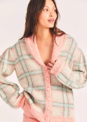 Jeeves Cardigan (Magnolia Pink Plaid)