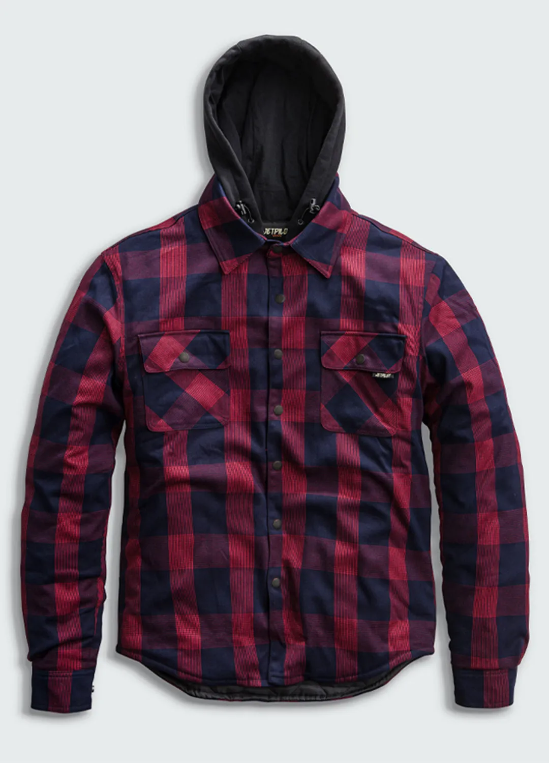 Jetpilot Quilted Mens Flannel Jacket - Red