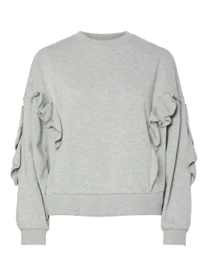 Jina frill sweater light grey