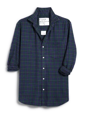 JOEDY Small Navy and Black with Green Plaid, Italian Flannel