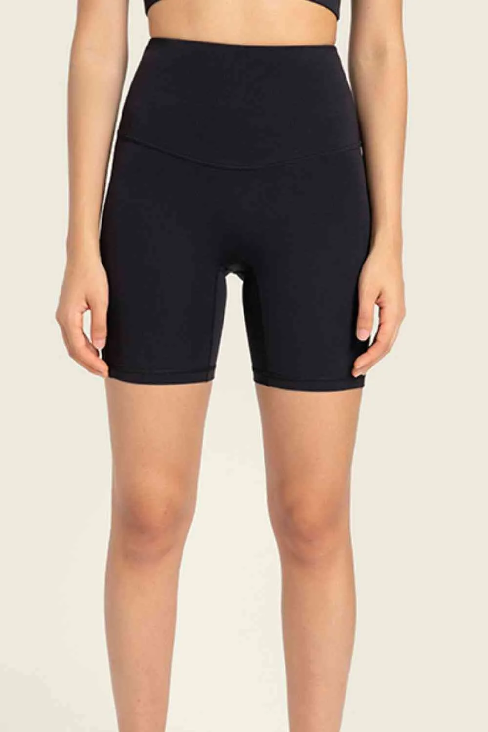 Joely Seamless High-Rise Wide Waistband Biker Shorts