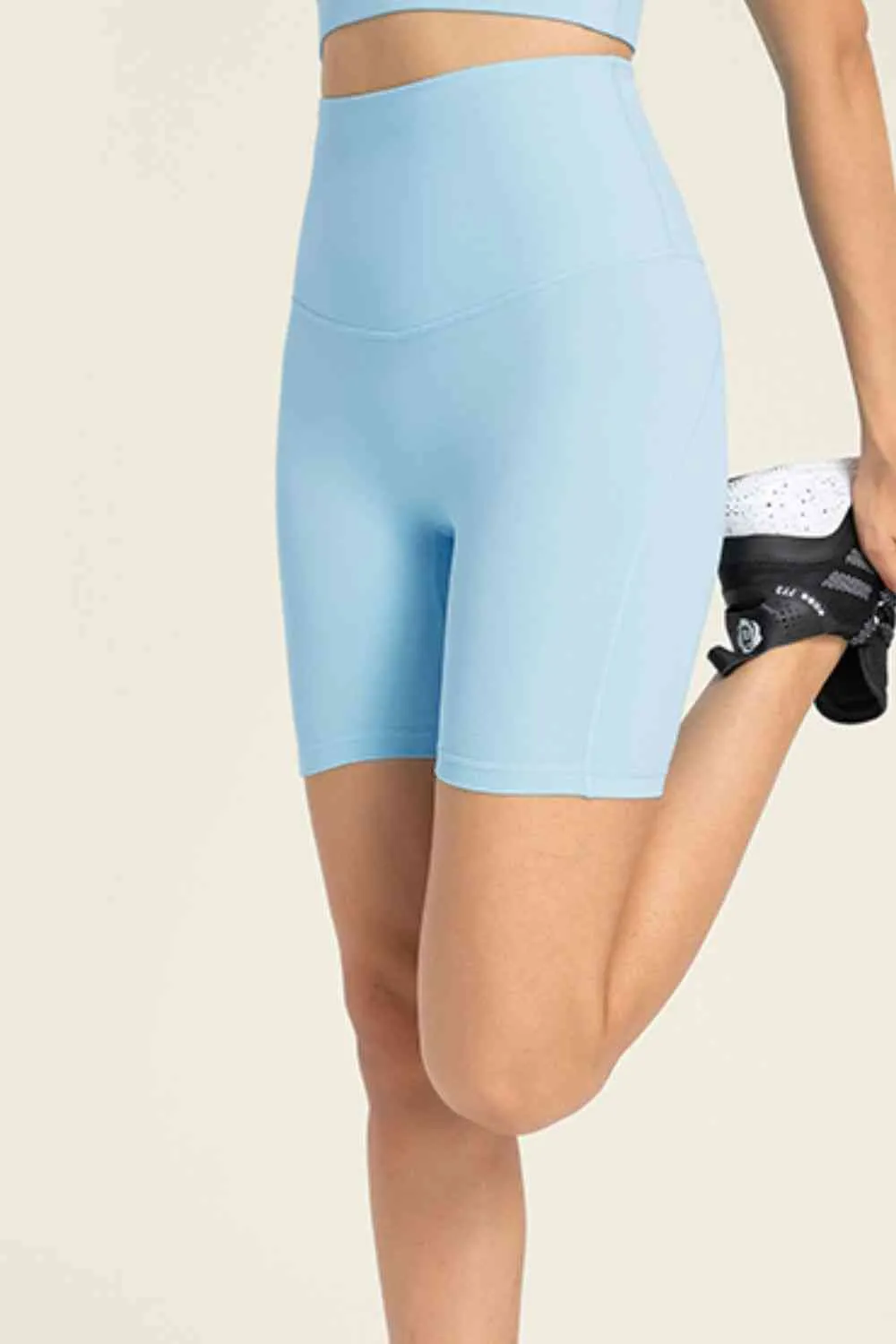 Joely Seamless High-Rise Wide Waistband Biker Shorts