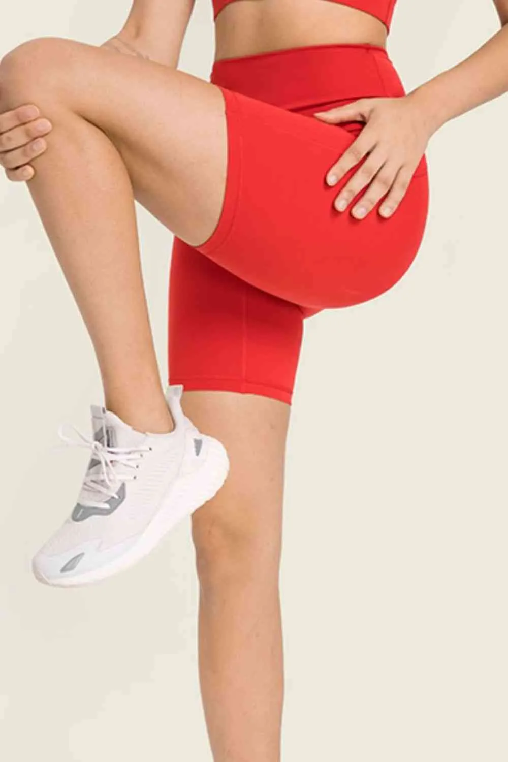 Joely Seamless High-Rise Wide Waistband Biker Shorts