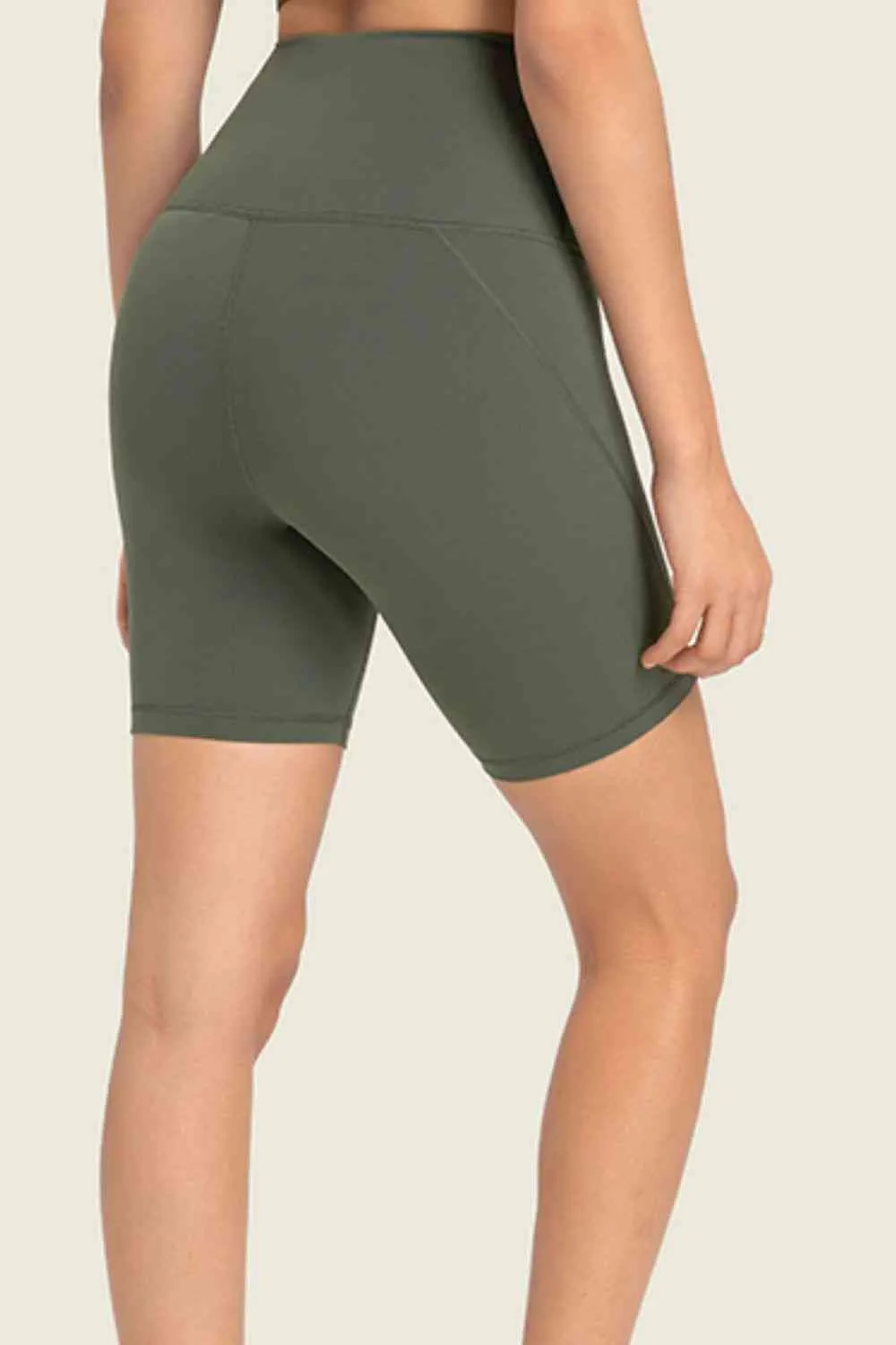 Joely Seamless High-Rise Wide Waistband Biker Shorts