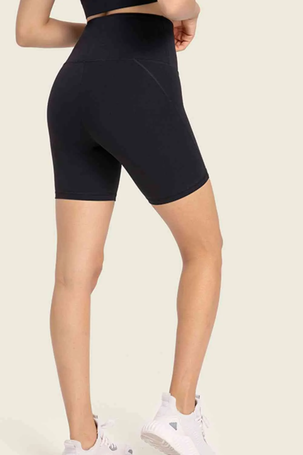 Joely Seamless High-Rise Wide Waistband Biker Shorts