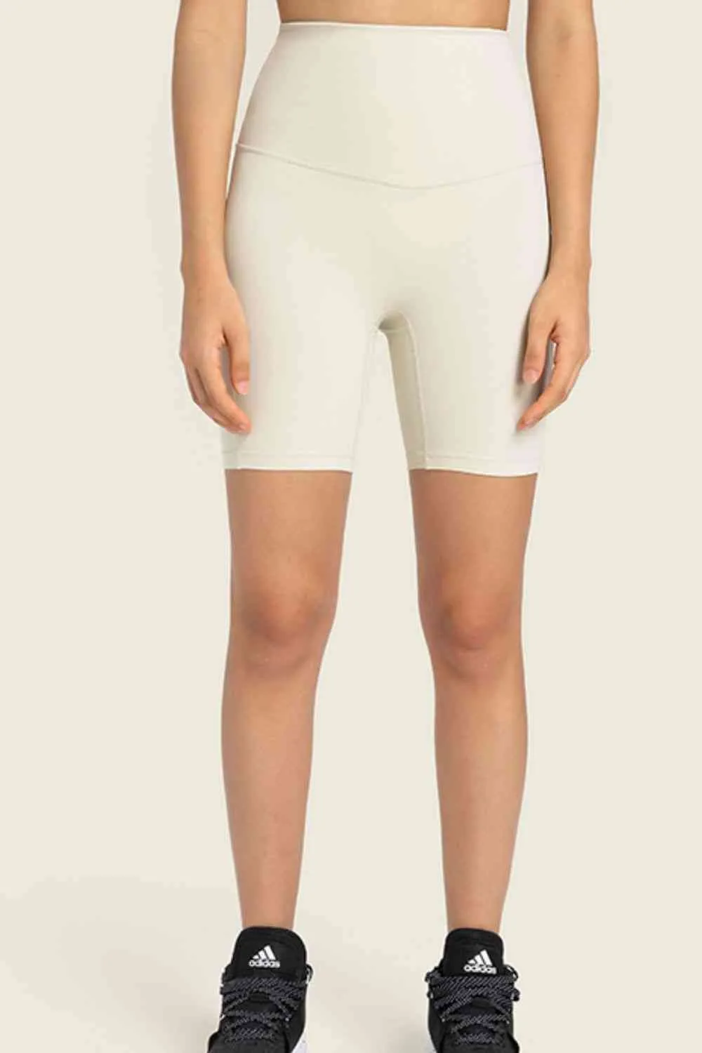 Joely Seamless High-Rise Wide Waistband Biker Shorts