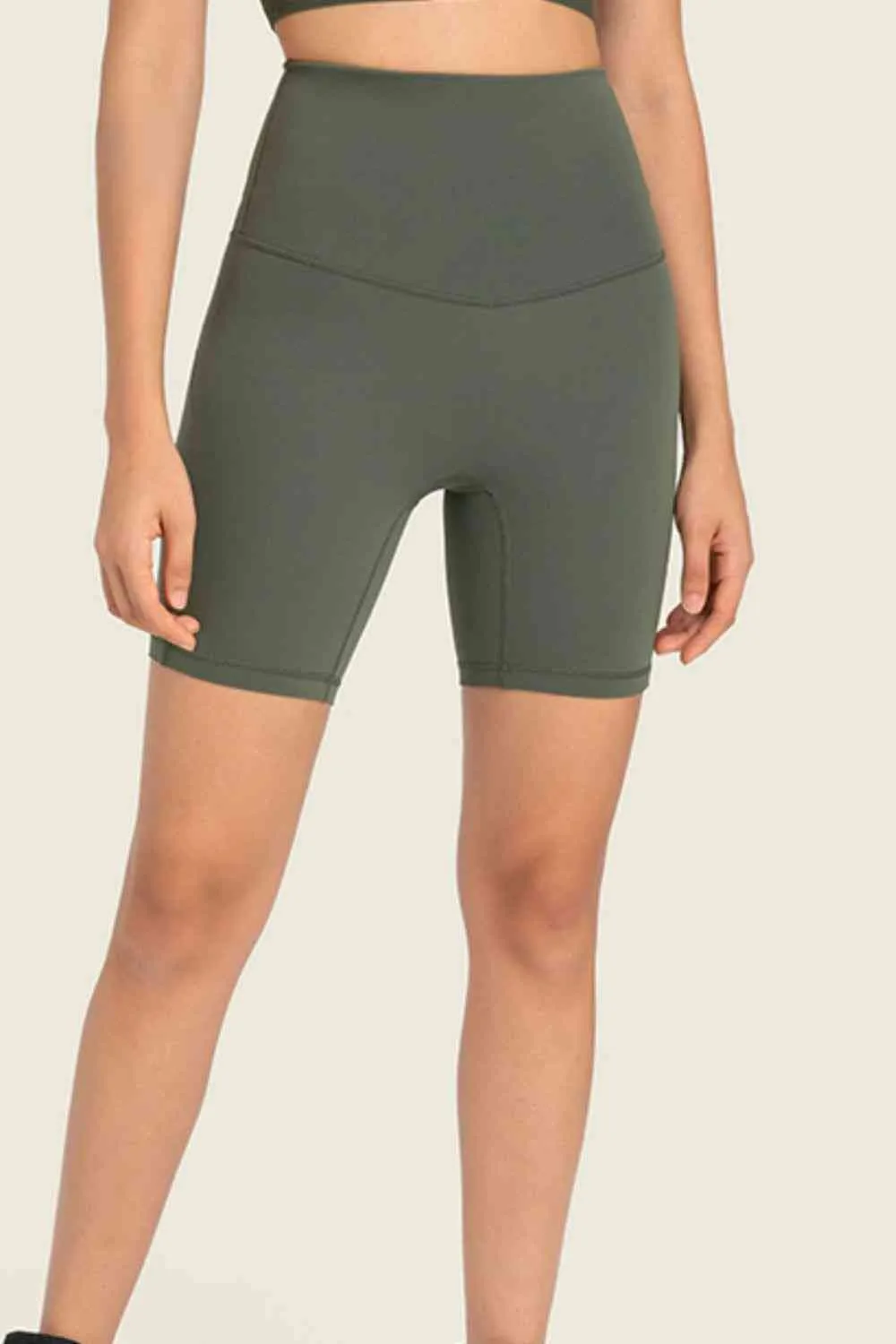 Joely Seamless High-Rise Wide Waistband Biker Shorts