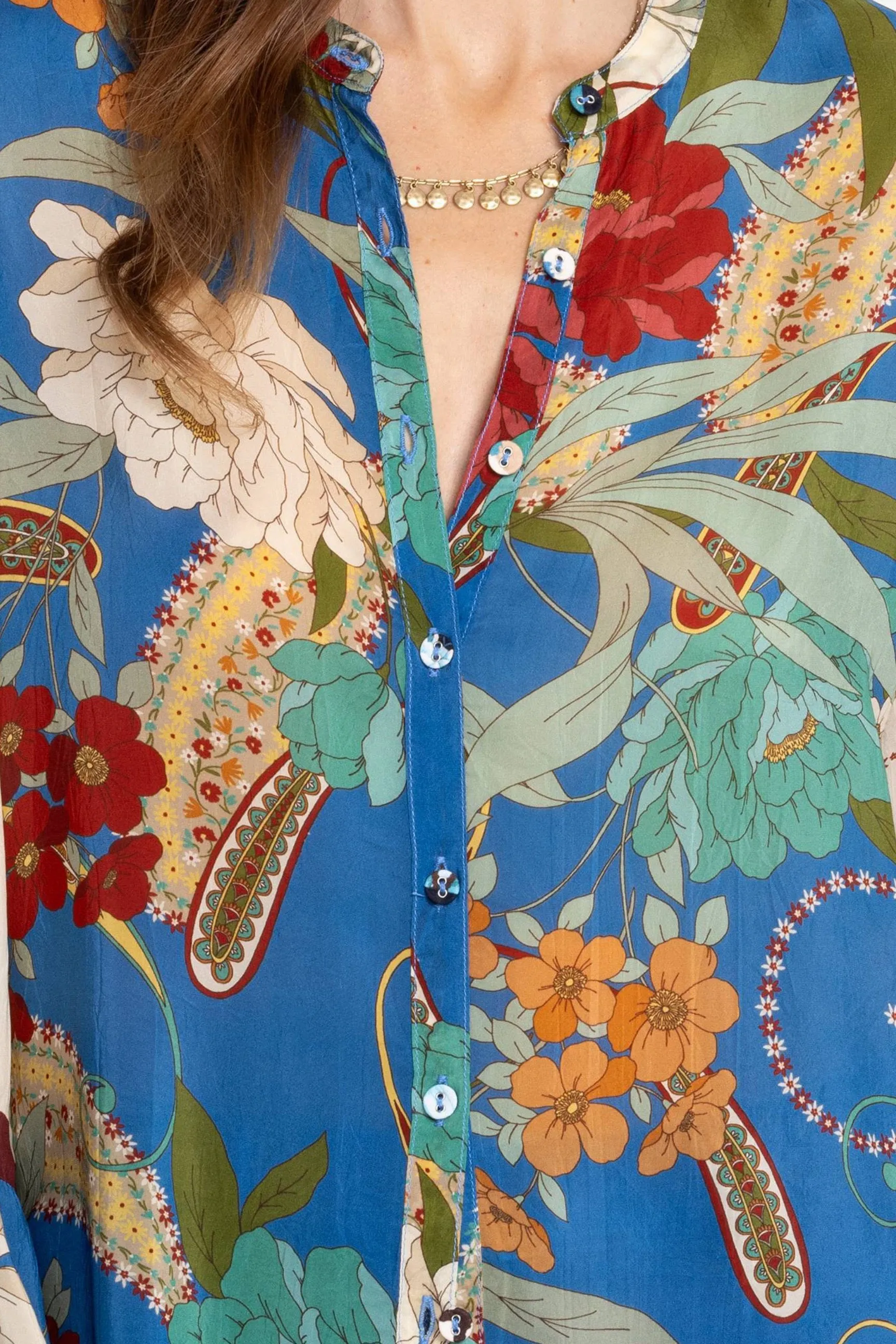 Johnny Was Teebee Tori Button-Down Blouse C15123B7