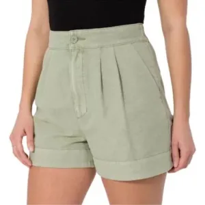 JOIE NWT ($158) Linen Blend Pleated A-Line Shorts *Faded Cactus XXL