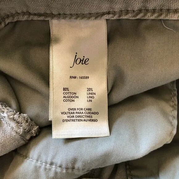 Joie NWT Women Flattering Pleated High Rise Subtle A-line Shorts XL Faded Cactus