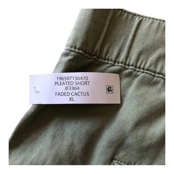Joie NWT Women Flattering Pleated High Rise Subtle A-line Shorts XL Faded Cactus