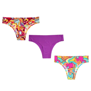 Juicy Bundle - Ladies Seamless Brazilian Briefs 3 Pack Bundle