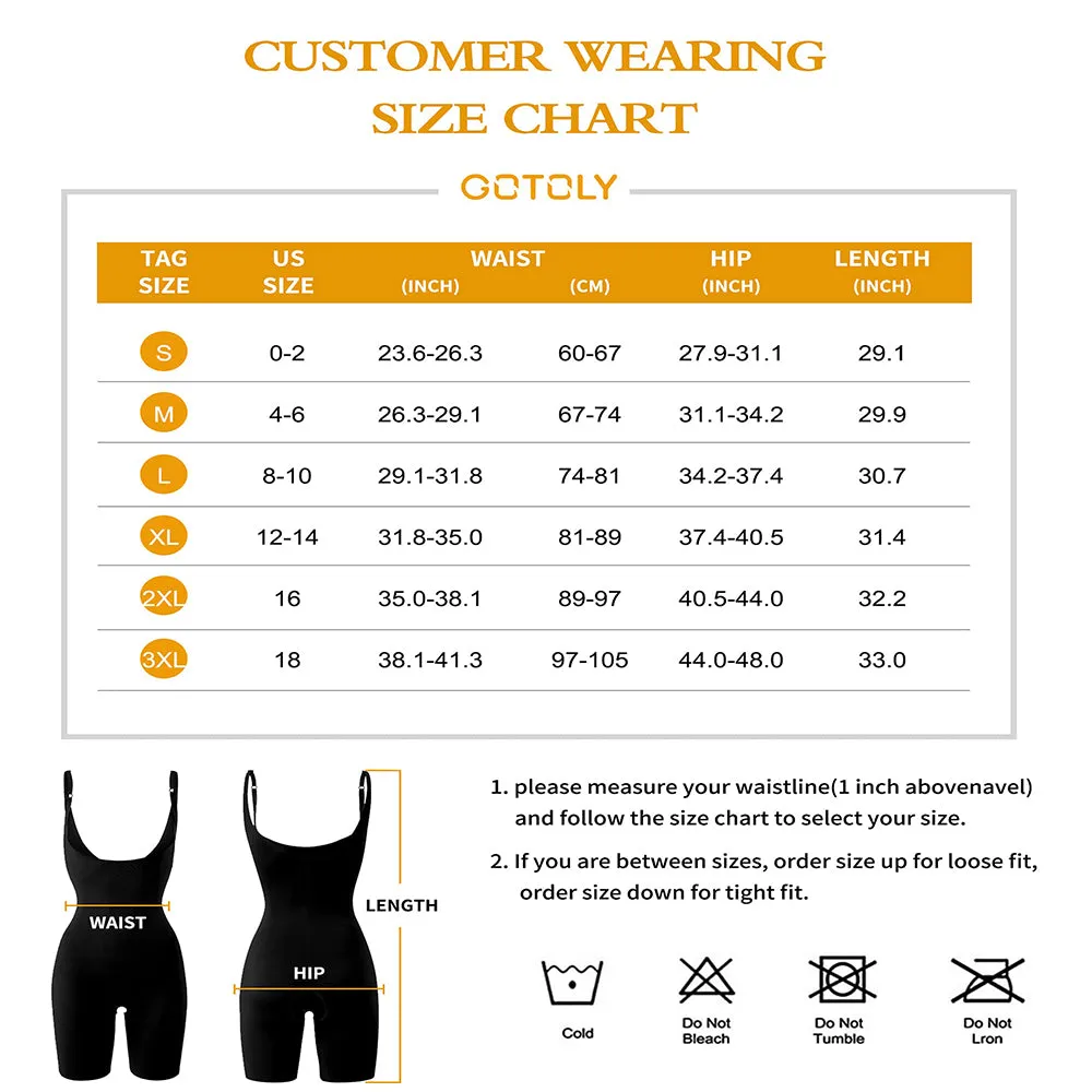 Junlan Women Double Tummy Control Bodysuit with Thigh Slimmer