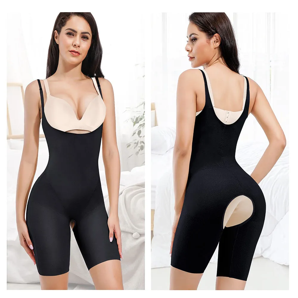 Junlan Women Double Tummy Control Bodysuit with Thigh Slimmer