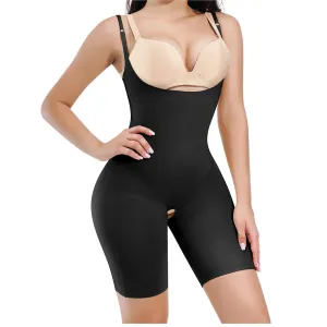 Junlan Women Double Tummy Control Bodysuit with Thigh Slimmer