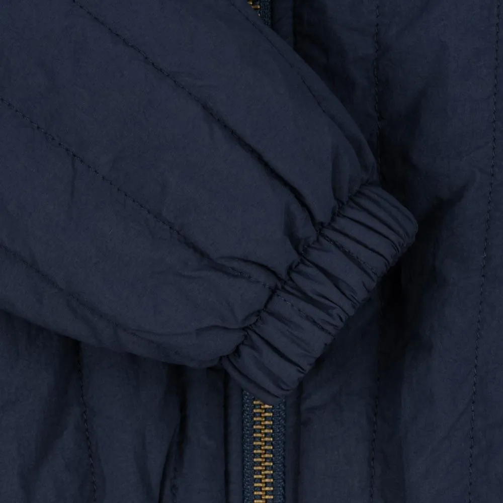 Juno Sequin Swan Quilted Bomber Jacket (Total Eclipse)