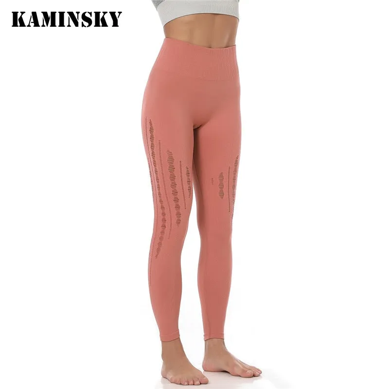 Kaminsky Women Seamless Leggings High Waist Workout Leggings Sporting Activewear Sweat Pants Jegging Ladies Fitness Leggings