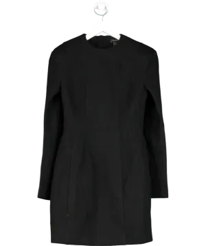 Karen Millen Black Brushed Tailored Jersey Mini Scuba Dress UK XS