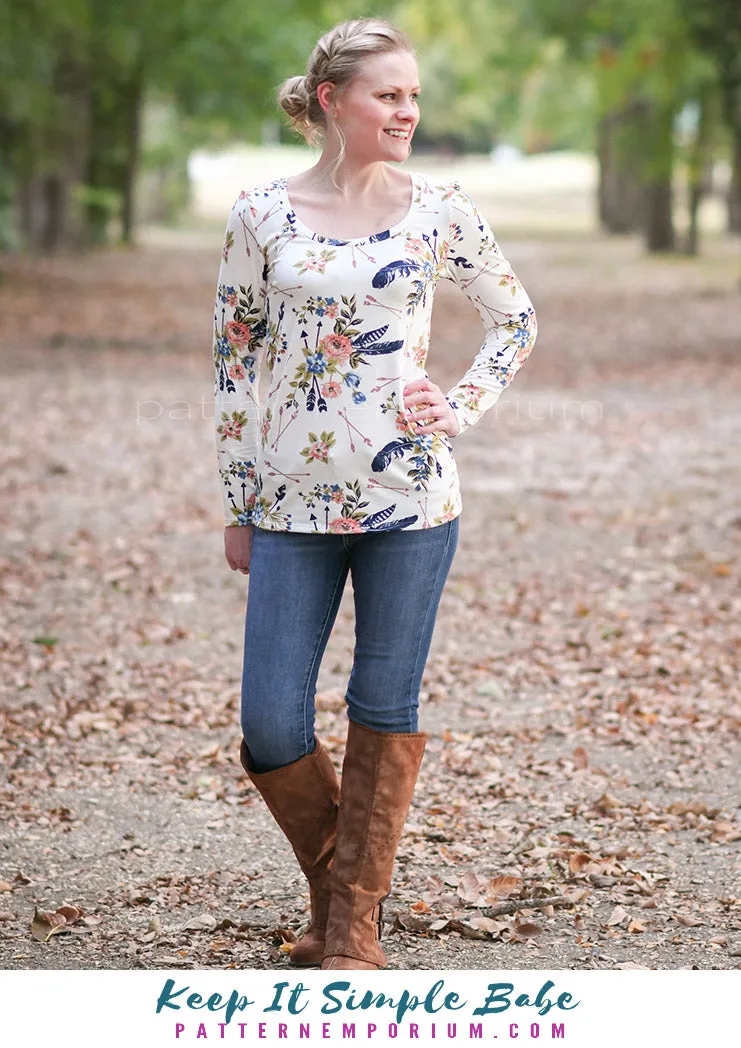 Keep It Simple | Semi Fitted T-shirt Sewing Pattern