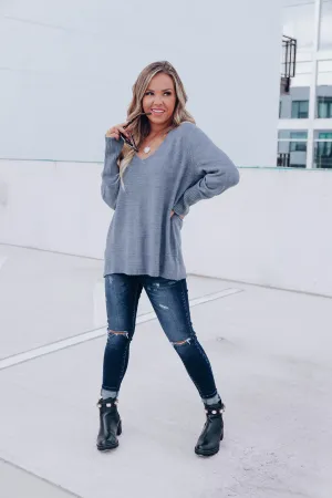 Khloe Knit Sweater - Blue