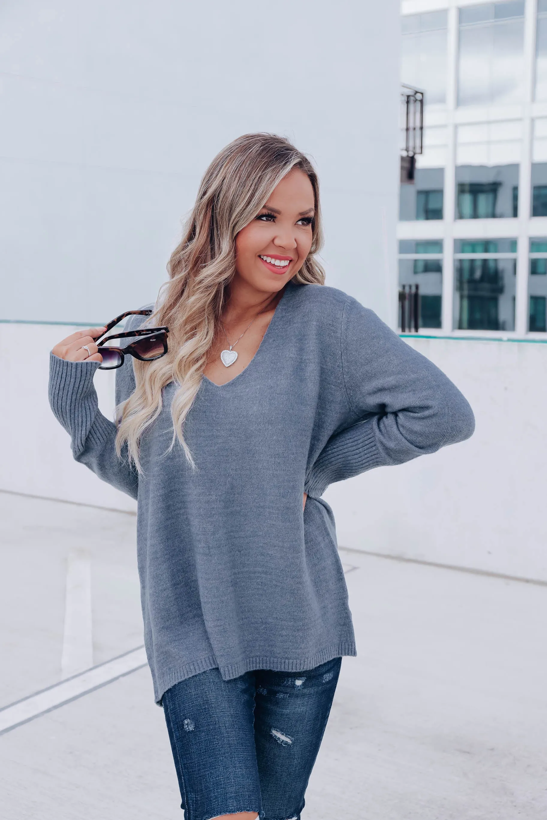 Khloe Knit Sweater - Blue