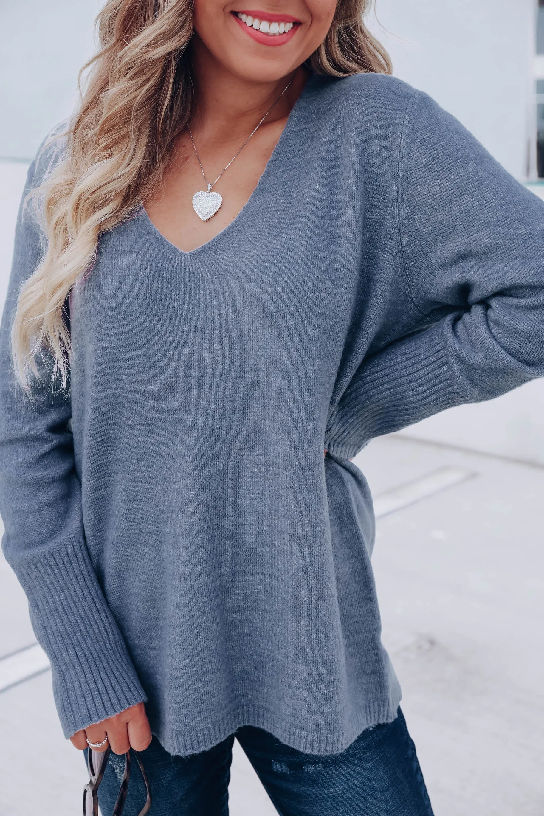 Khloe Knit Sweater - Blue