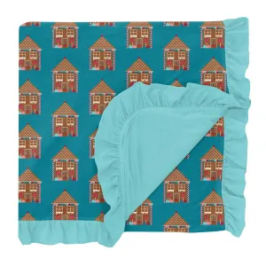 KicKee Pants Bay Gingerbread Ruffle Toddler Blanket