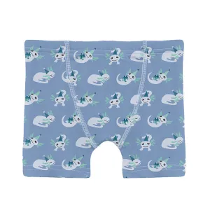 KicKee Pants Boxer Brief - Dream Blue Axolotl Party