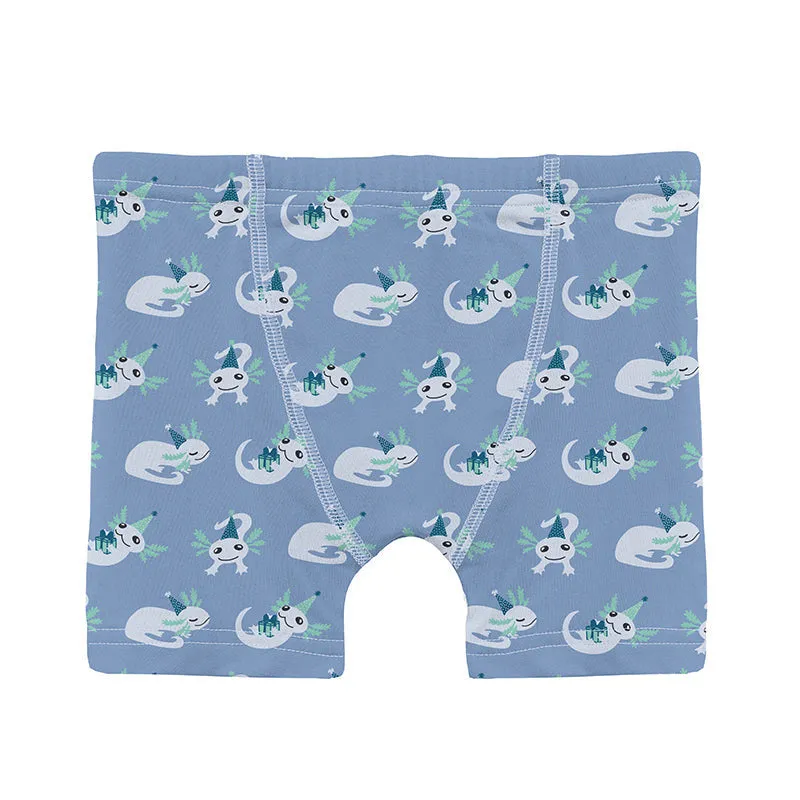 KicKee Pants Boxer Brief - Dream Blue Axolotl Party