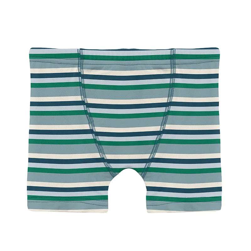 KicKee Pants Boxer Brief - Stormy Sea Stripe