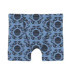 KicKee Pants Boxer Briefs  - Dream Blue Four Dragons