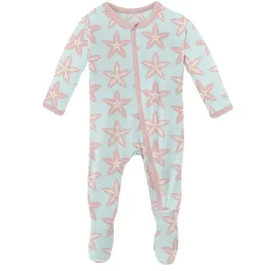 KicKee Pants Footie with Zipper - Fresh Air Fancy Starfish